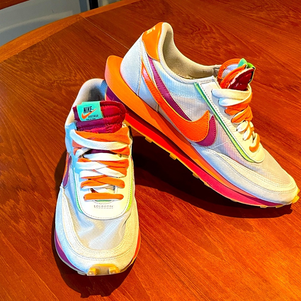 Nike LDWaffle x Sacai x Clot Net Orange Blaze sneakers size 10